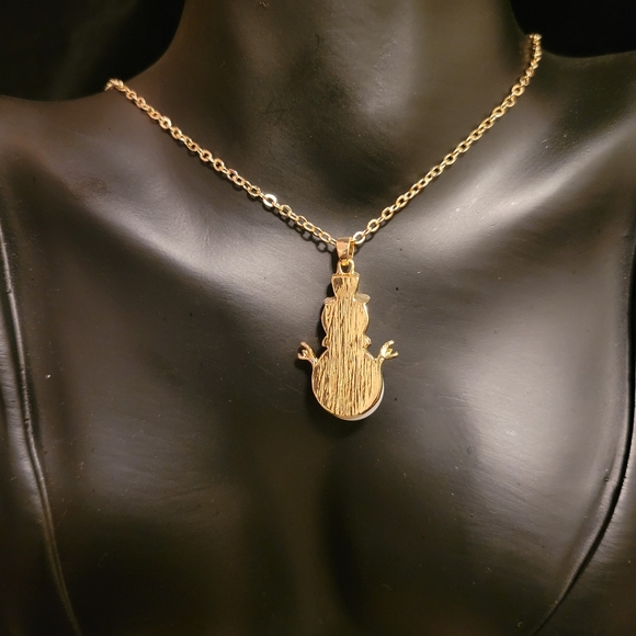 2/$20 X-Mas Irredescent Snowman Necklace - Picture 4 of 5